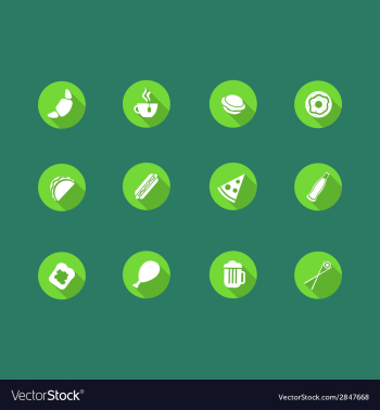  					Food icons set vector image														