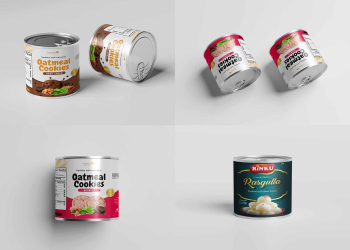 Food Tin Mockups
