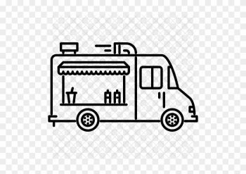 Food Truck Icon - Outline Of A Food Truck