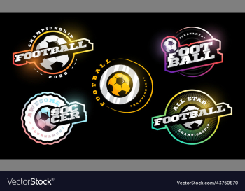 football logo set modern professional typography