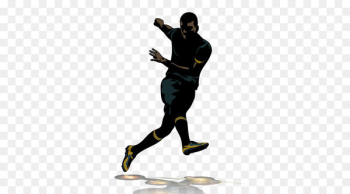 Football player - Black football vector character Football player - Black football vector character