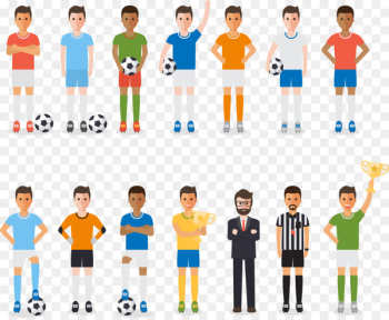 Football player Football team Association football referee - Vector football team creative people 