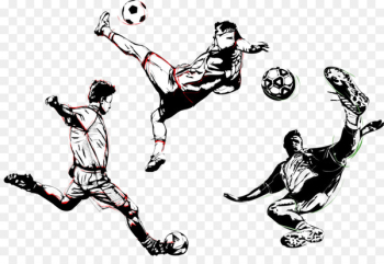Football player Illustration - Vector man playing soccer 