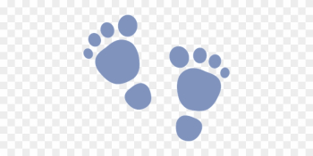 Footprint Baby Blue Boy Feet Steps Birth N - Baby Feet Clip Art