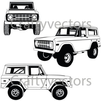 Ford Bronco Vector File | drawing | Ford bronco, Bronco truck, Ford