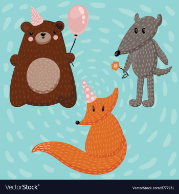 Forest animals vector image