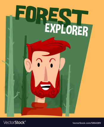 Forest explorer cartoon vector image Forest explorer cartoon vector image