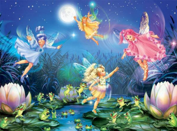 Forest Fairies - Fairies with Dancing Frogs - 100 Piece Puzzle ...