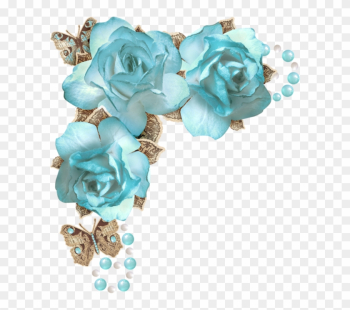 Forgetmenot - Scrap - Corners - Flower Clipartflower - Blue Rose Corner Png