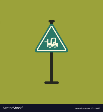 Forklift in operation road sign vector image Forklift in operation road sign vector image