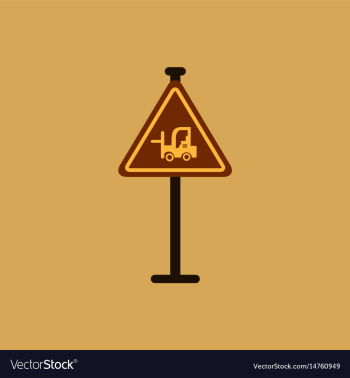 Forklift in operation road sign vector image Forklift in operation road sign vector image