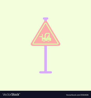 Forklift in operation road sign vector image Forklift in operation road sign vector image