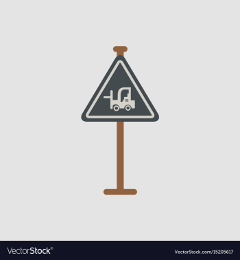 Forklift in operation road sign vector image Forklift in operation road sign vector image