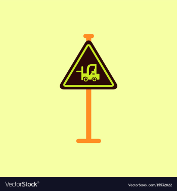 Forklift in operation road sign vector image Forklift in operation road sign vector image