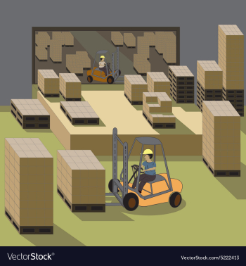 Forklift operator vector image Forklift operator vector image
