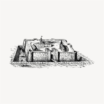 Fortress architecture illustration clipart vector. | Free Vector - rawpixel Fortress architecture illustration clipart vector. | Free Vector - rawpixel