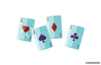 Fortune telling cards flat vector illustration Fortune telling cards flat vector illustration