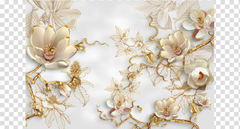 Fototapet Abstraction Flower 3D computer graphics , flower transparent background PNG clipart