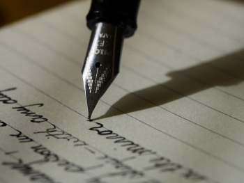 fountain pen on black lined paper fountain pen on black lined paper