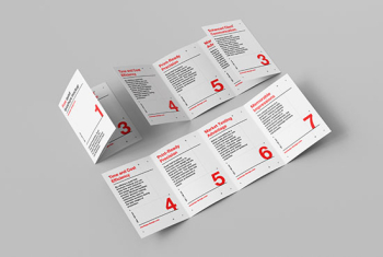 Four A5 fold flyer mockup - Graphic Eagle