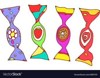 Four candies vector image Four candies vector image