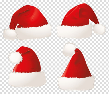 Four Christmas hats , Santa Claus Christmas Hat .xchng, Christmas Santa Hats transparent background PNG clipart