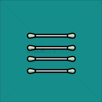 Four cotton swabs Four cotton swabs