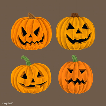 Four Halloween pumpkins | Free stock vector - 469081 Four Halloween pumpkins | Free stock vector - 469081
