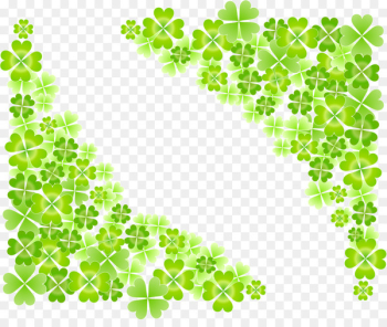 Four-leaf clover - Clover background Four-leaf clover - Clover background