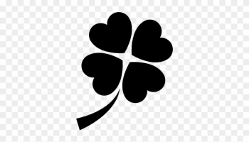 Four-leaf Clover Vector - Trebol De 4 Hojas Negro