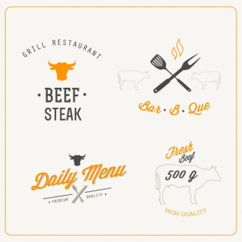 Four logos for restaurants Four logos for restaurants