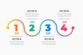 Four steps infographic timeline template Free Vector Four steps infographic timeline template Free Vector