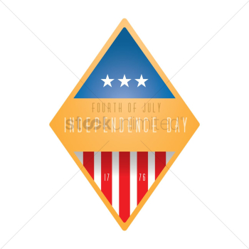 Fourth of july independence day label
