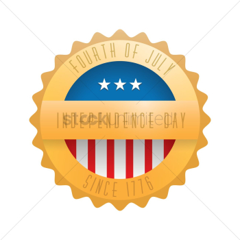 Fourth of july independence day label