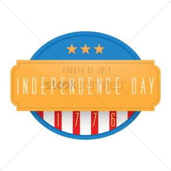 Fourth of july independence day label