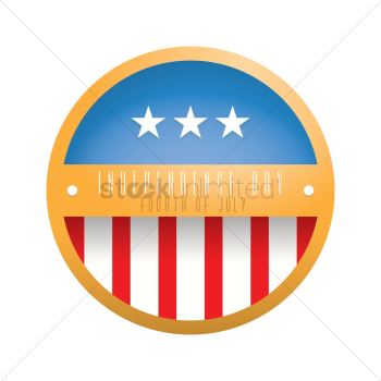 Fourth of july independence day label