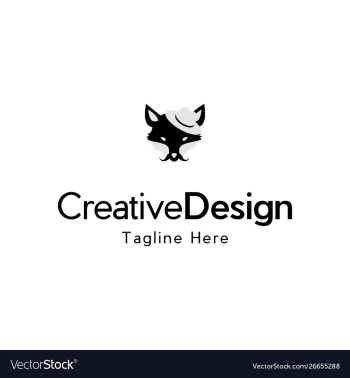 Fox cute masculine logo vector image Fox cute masculine logo vector image