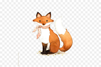 Fox Drawing Printmaking Watercolor painting Illustration - Mr. Fox watercolor illustration 