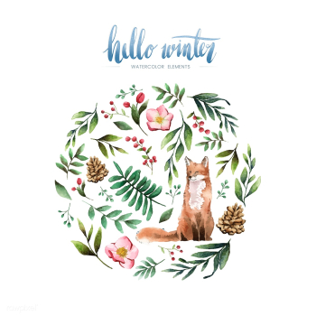 Fox in nature painted by watercolor | Free stock vector - 489154 Fox in nature painted by watercolor | Free stock vector - 489154