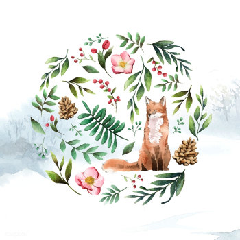 Fox in nature painted by watercolor | Free stock vector - 489346 Fox in nature painted by watercolor | Free stock vector - 489346