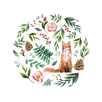 Fox in nature painted by watercolor | Free stock vector - 489383 Fox in nature painted by watercolor | Free stock vector - 489383