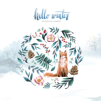 Fox in nature painted by watercolor | Free stock vector - 489466 Fox in nature painted by watercolor | Free stock vector - 489466