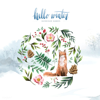 Fox in nature painted by watercolor | Free stock vector - 489600 Fox in nature painted by watercolor | Free stock vector - 489600