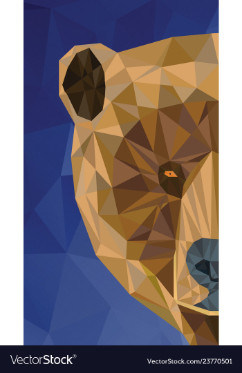 Fractal bear vector image Fractal bear vector image