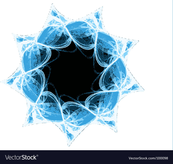 Fractal snowflake vector image Fractal snowflake vector image