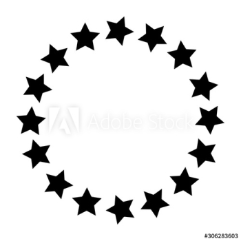 frame circular of stars decoration christmas design frame circular of stars decoration christmas design