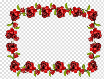 Frame file formats , Red Flower Frame transparent background PNG clipart