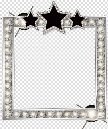 Frame Film frame Illustration, Silver shine border texture transparent background PNG clipart