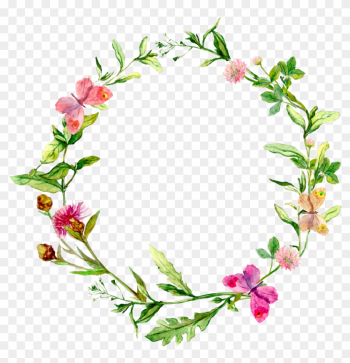 Frame Floral Png - Circle Of Flowers Transparent