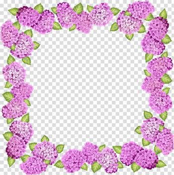 Frame Flower Purple , Purple flower frame transparent background PNG clipart